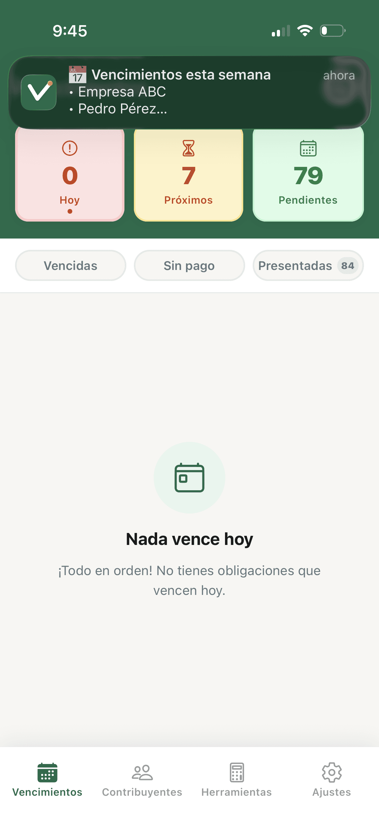 Recordatorios que no te dejan colgado
